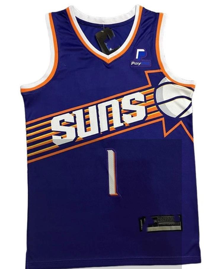 Suns D Booker Purple Basketball Jersey