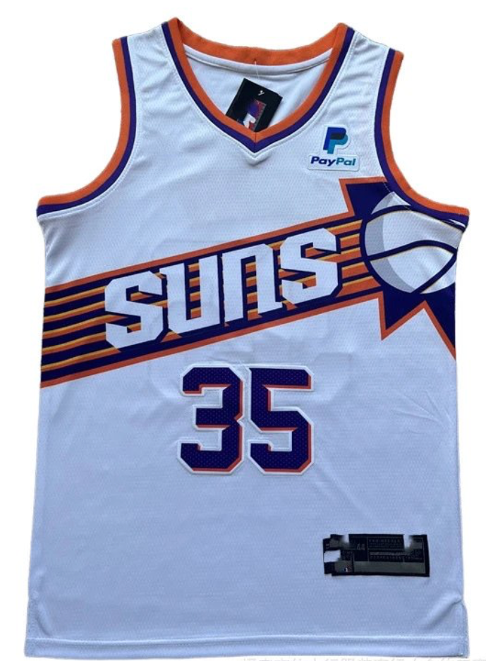 Suns K Durant White Jersey